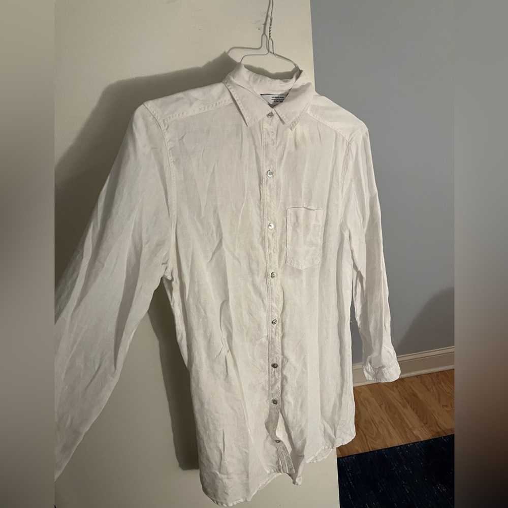 & other stories white linen shirt
